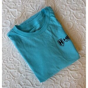 Heybo Outdoors Mens Shuckin Oyster Graphic T-Shirt Blue Cotton Medium NWT